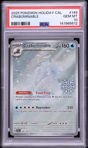 2025 Pokemon Scarlet & Violet Stellar Crown Holiday Calendar IR Crabominable #149 PSA 10 GEM