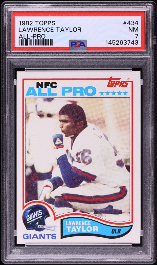 1982 Topps All-Pro Lawrence Taylor ROOKIE #434 PSA 7 NRMT