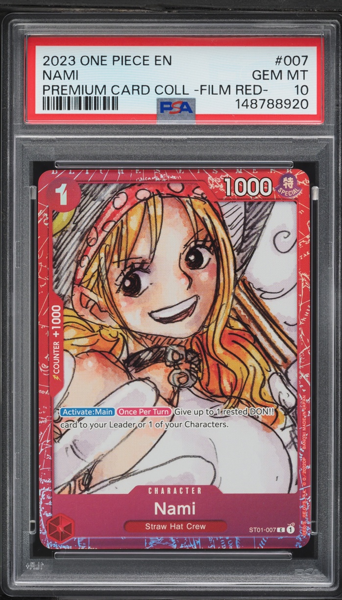 2023 One Piece Premium Collection Film Red Nami #ST01-007 PSA 10 GEM MINT