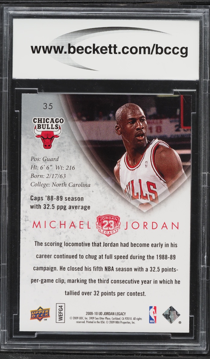 2009 Upper Deck MJ Legacy Collection Gold Michael Jordan #35 BCCG 10