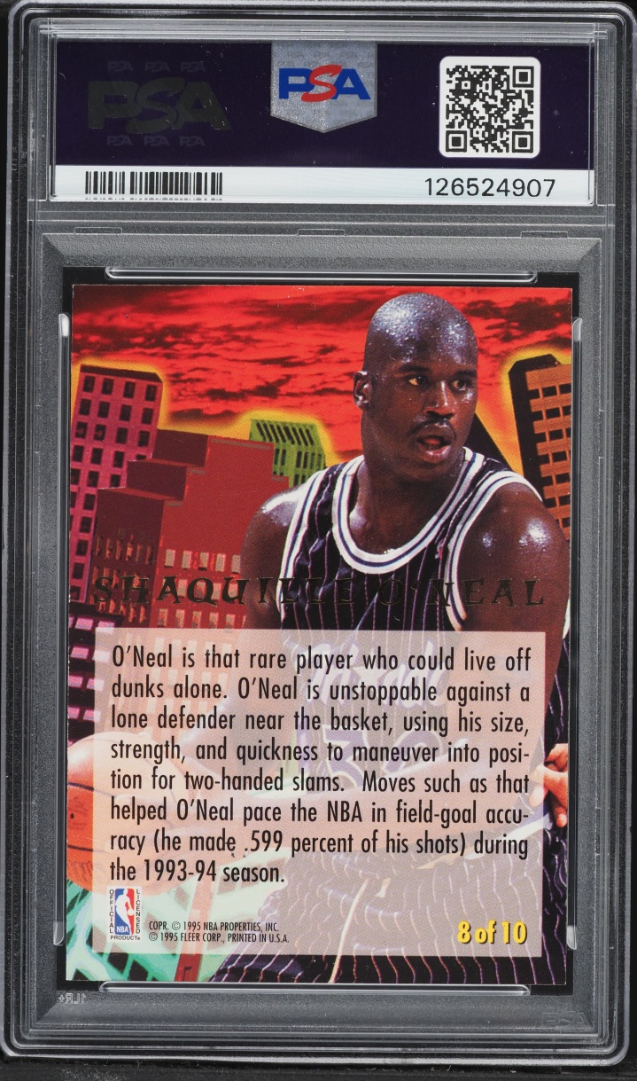 1994 Ultra Jam City Shaquille O'Neal #8 PSA 8 NM-MT