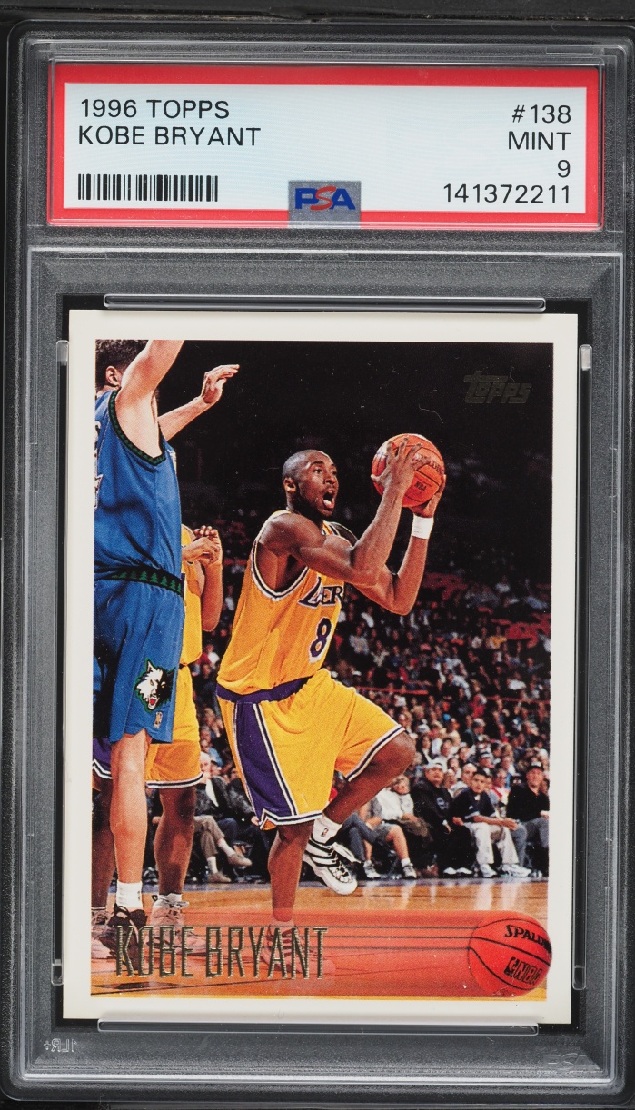 1996 Topps Basketball Kobe Bryant ROOKIE #138 PSA 9 MINT