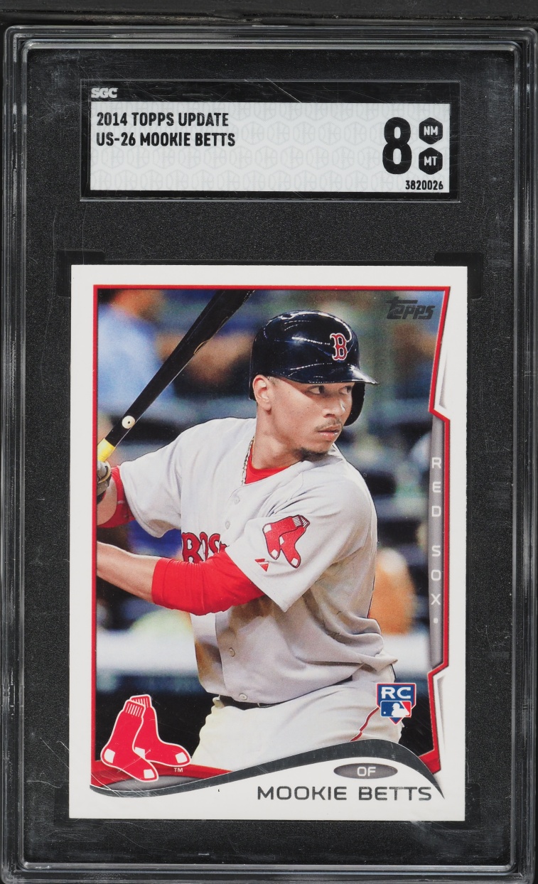 2014 Topps Update Mookie Betts ROOKIE #US-26 SGC 8 NM-MT