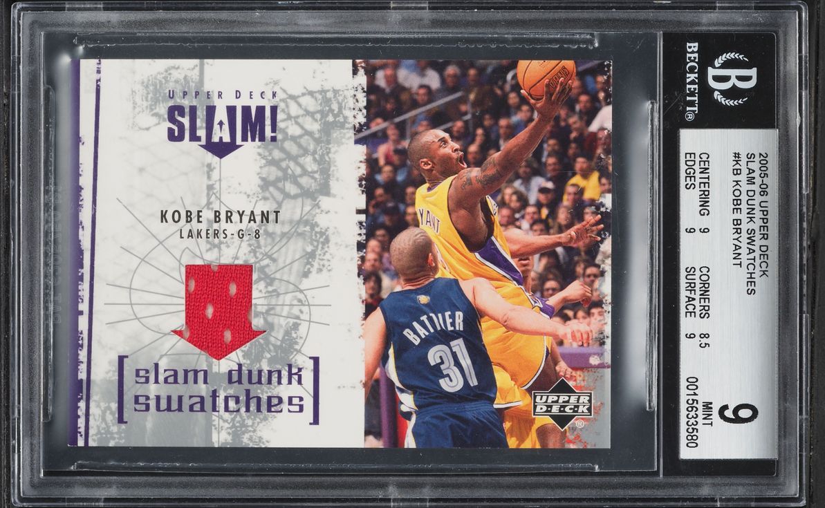 2005 Upper Deck Slam Dunk Kobe Bryant PATCH #KB BGS 9 MINT