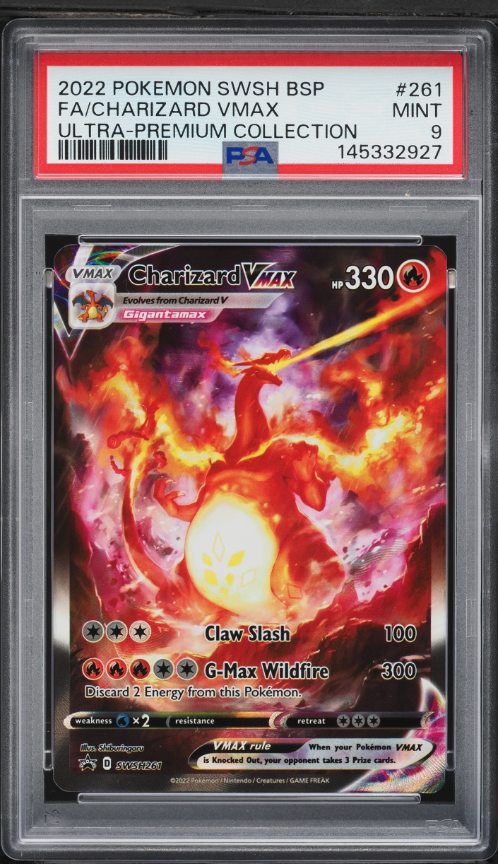 2022 Pokemon Sword & Shield Promo Ultra Premium Alt Art Charizard VMAX #SWSH261 PSA 9 MINT