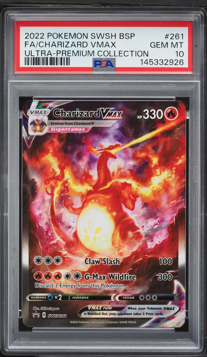 2022 Pokemon Sword & Shield Promo Ultra Premium Alt Art Charizard VMAX #SWSH261 PSA 10 GEM MINT