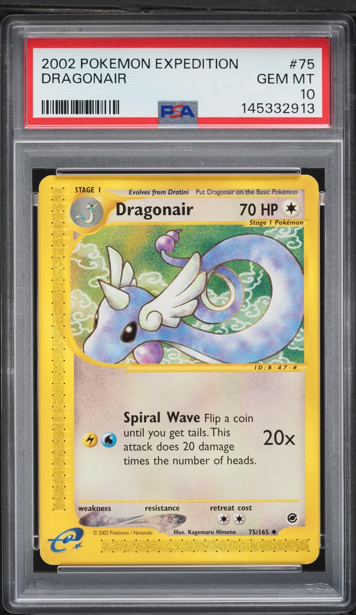 2002 Pokemon Expedition Dragonair #75 PSA 10 GEM MINT