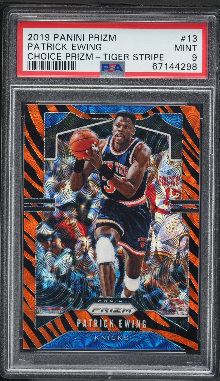 2019 Panini Prizm Choice Tiger Stripe Patrick Ewing #13 PSA 9 MINT
