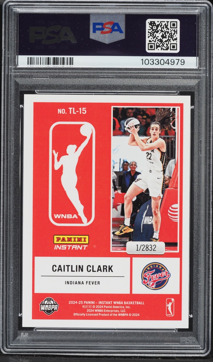 2024 Panini Instant WNBA Logo Caitlin Clark ROOKIE /2832 #TL-15 PSA 10 GEM MINT