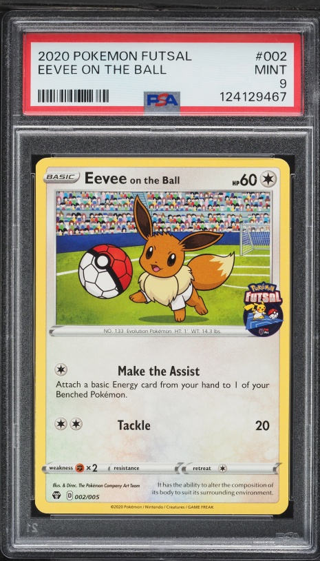 2020 Pokemon Sword & Shield Futsal Eevee On The Ball #2 PSA 9 MINT