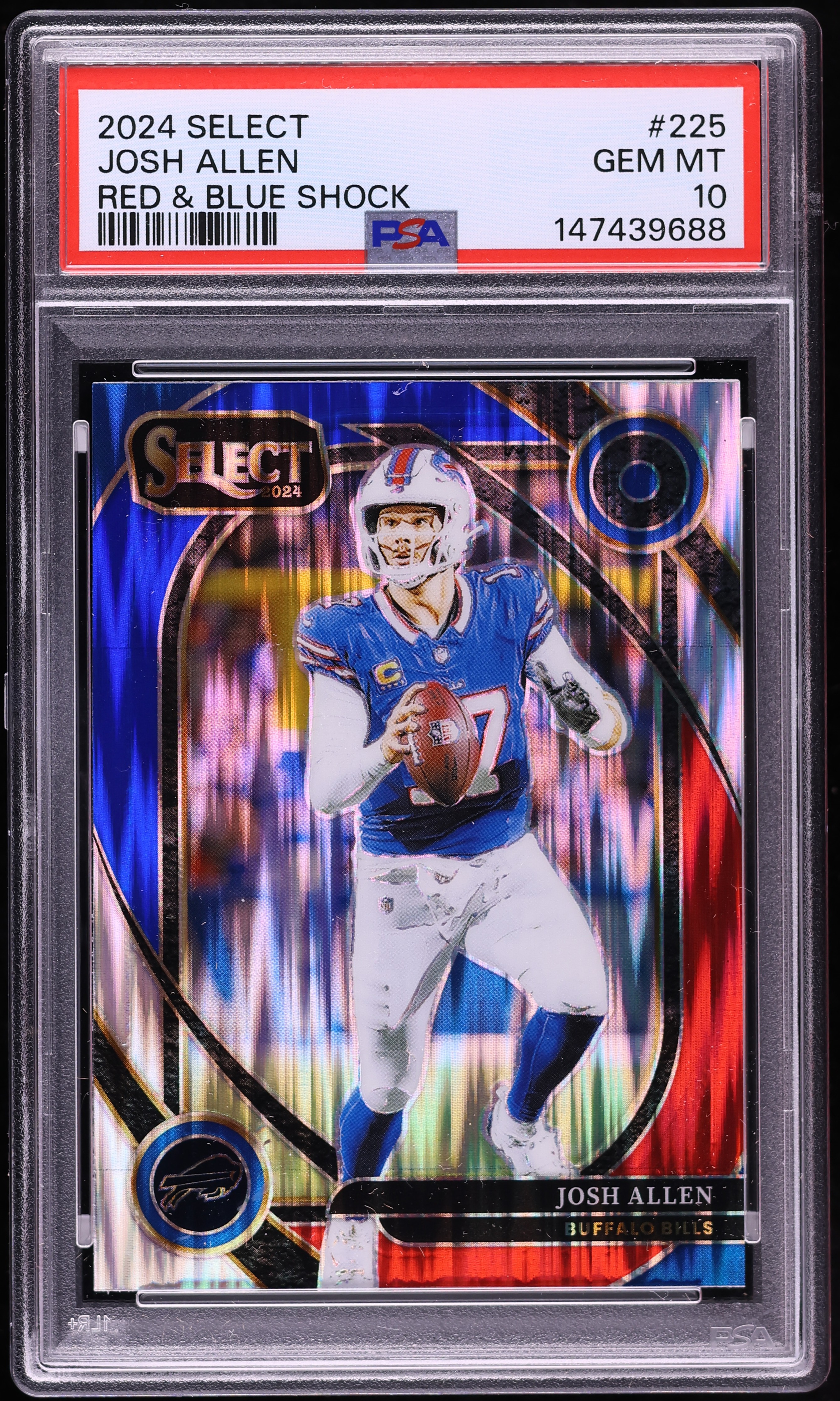 2024 Select Club Level Red & Blue Shock Josh Allen #225 PSA 10 GEM