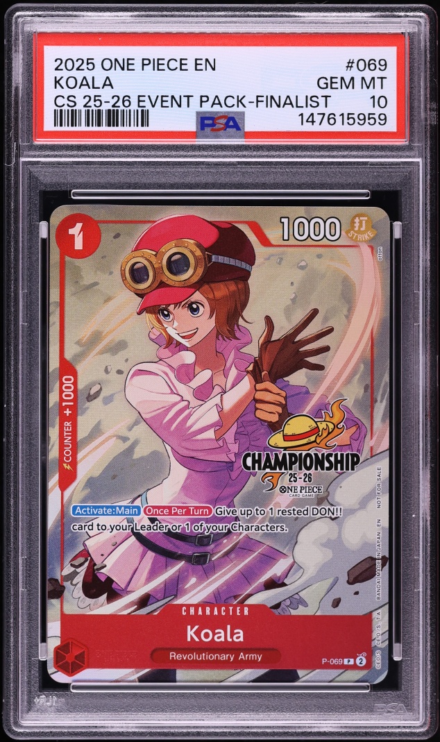 2025 One Piece Championship '25 Event Pack Finalist Koala #069 PSA