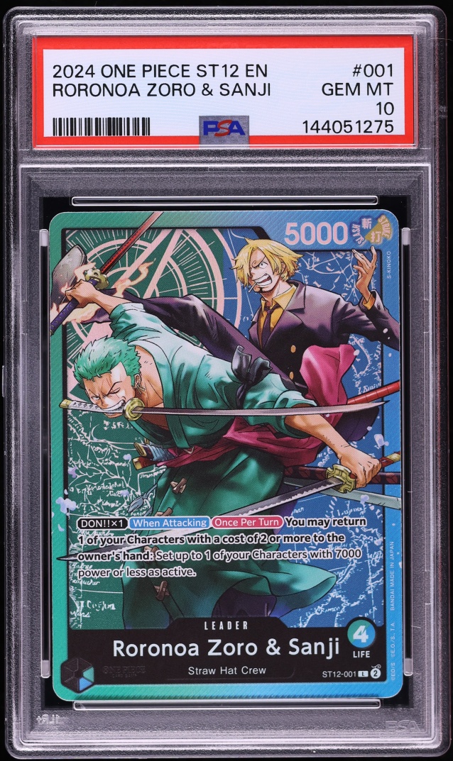 2024 One Piece Starter Deck Leader Roronoa Zoro & Sanji #ST12-001 PSA 10 GEM MINT
