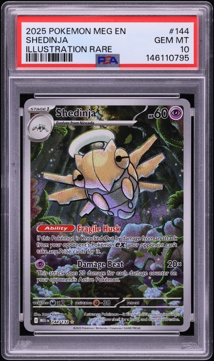 2025 Pokemon Mega Evolution IR Shedinja #144 PSA 10 GEM MINT
