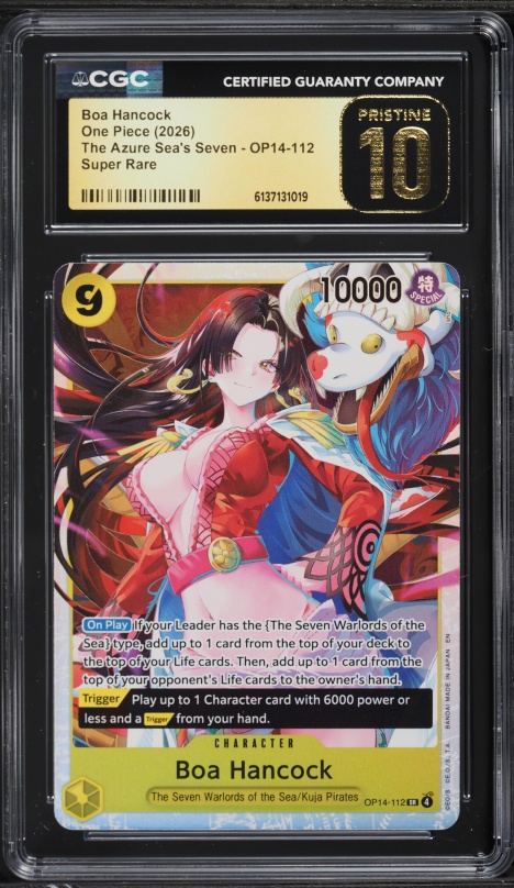 2026 One Piece The Azure Sea's Seven SR Boa Hancock #OP14-112 CGC