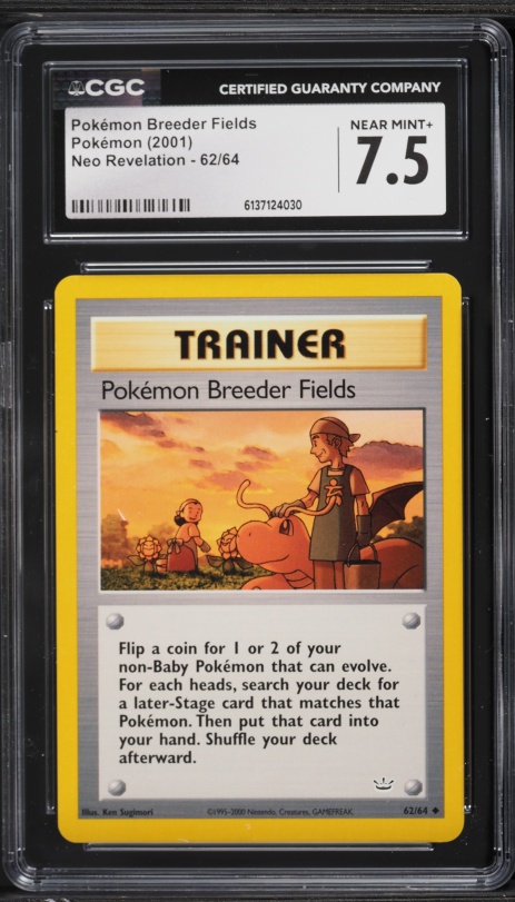 2001 Pokemon Neo Revelation 1st Edition Pokemon Breeder Fields #62 CGC 9  MINT on Fanatics Collect