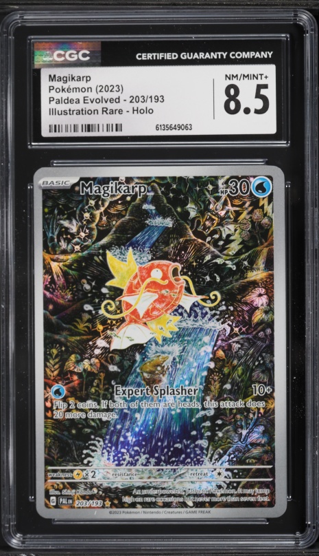 2023 Pokemon Scarlet & Violet Paldea Evolved IR Magikarp #203 CGC 8.5 NM-MT+