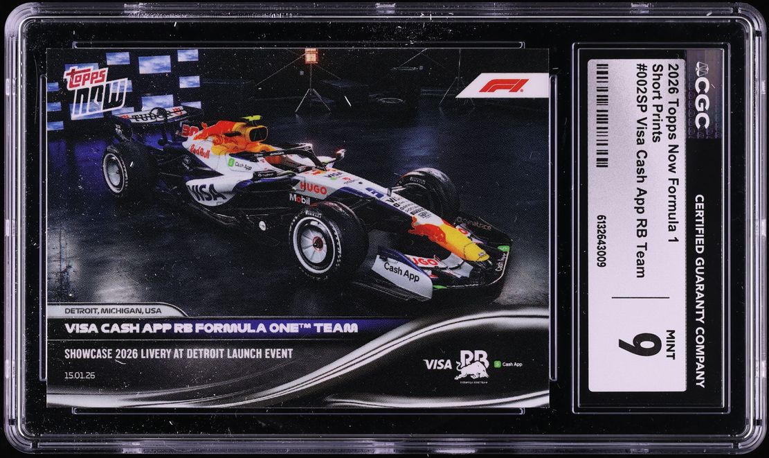 2026 Topps Now Formula 1 F1 Short Prints Visa Cash App RB Team #002SP CGC 9 MINT