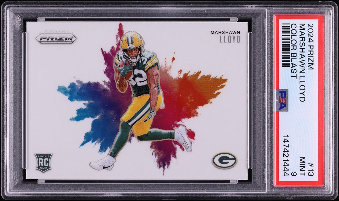2024 Panini Prizm Color Blast MarShawn Lloyd ROOKIE #13 PSA 9 MINT