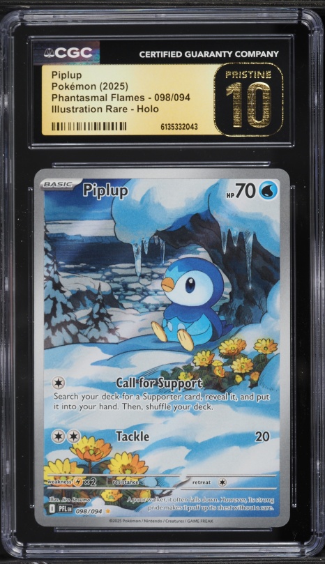 2025 Pokemon Japanese Mega Inferno X Art Rare Piplup #85 CGC 10