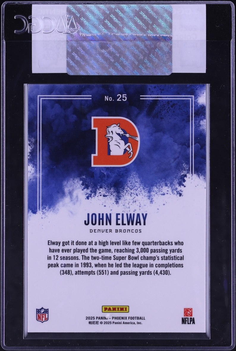 2025 Panini Phoenix Color Blast John Elway #25 CGC AUTH