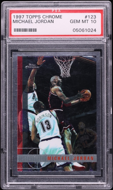 1997 Topps Chrome Michael Jordan #123 PSA 10 GEM MINT