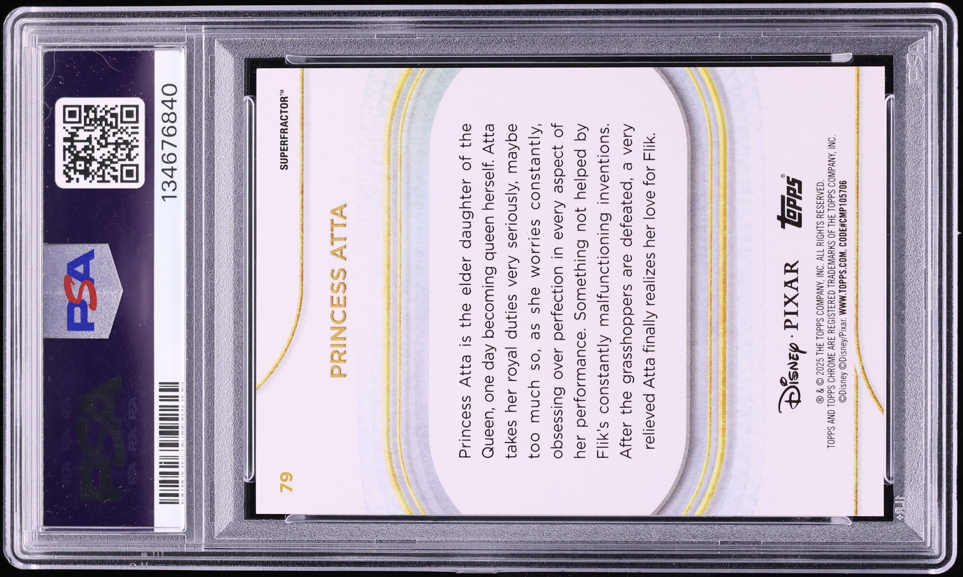 2025 Topps Chrome Disney Superfractor Princess Atta 1/1 #79 PSA 9