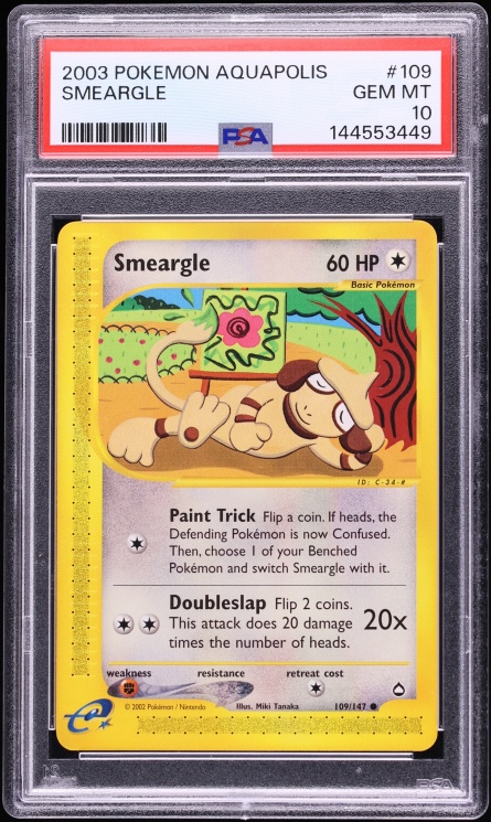 2003 Pokemon Aquapolis Smeargle #109 PSA 10 GEM MINT