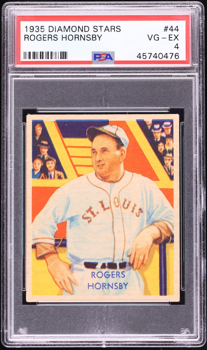 1935 Diamond Stars Rogers Hornsby #44 PSA 4 VGEX