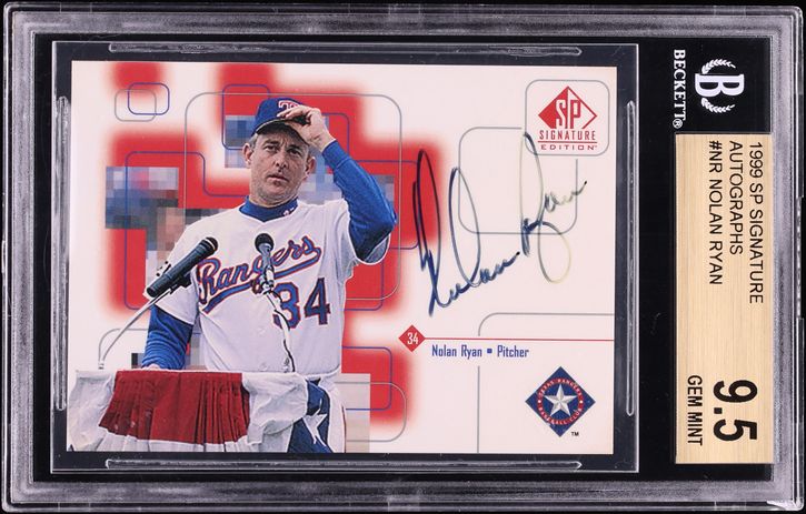 1999 SP Signature Nolan Ryan AUTO #NR BGS 9.5 GEM MINT