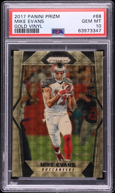 2017 Panini Prizm Gold Vinyl Mike Evans 5/5 #68 PSA 10 GEM MINT