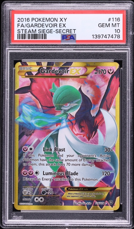 2016 Pokemon XY Steam Siege SEC Gardevoir EX #116 PSA 10 GEM MINT