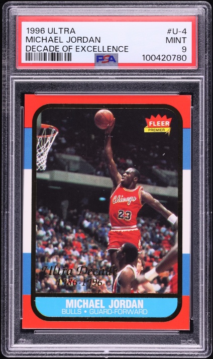 1996 Ultra Decade Of Excellence Michael Jordan #U-4 PSA 9 MINT