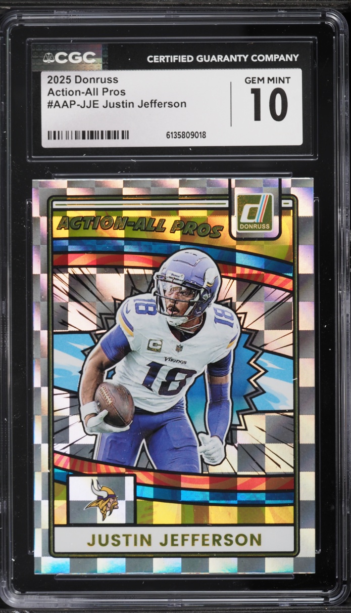 2025 Donruss Action-All Pros Justin Jefferson #AAP-JJE CGC 10 GEM MINT