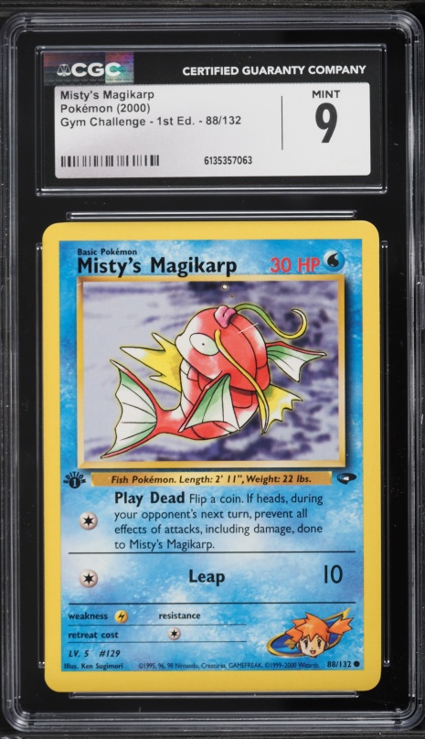 2000 Pokemon Gym Challenge 1st Edition Misty's Magikarp #88 CGC 9 MINT