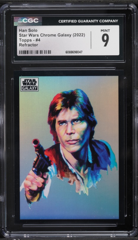 2022 Topps Chrome Star Wars Galaxy Purple Refractor Han Solo /25