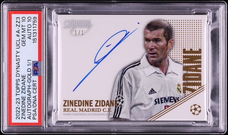 Topps Chrome ZIDANE PSA10 ジダン 直筆サイン AUTO Topps Chrome ZIDANE PSA10 ジダン 直筆サイン AUTO Topps Chrome