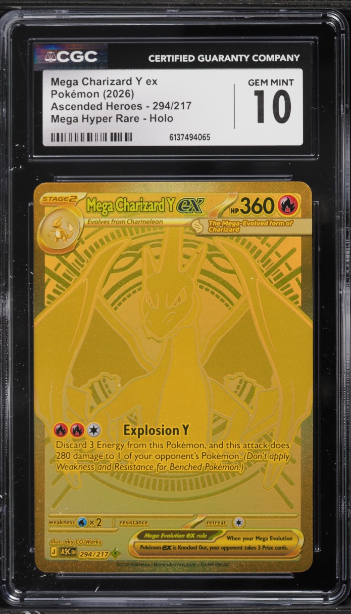 2026 Pokemon Mega Evolution Ascended Heroes MHR Mega Charizard Y ex #294 CGC 10 GEM MINT