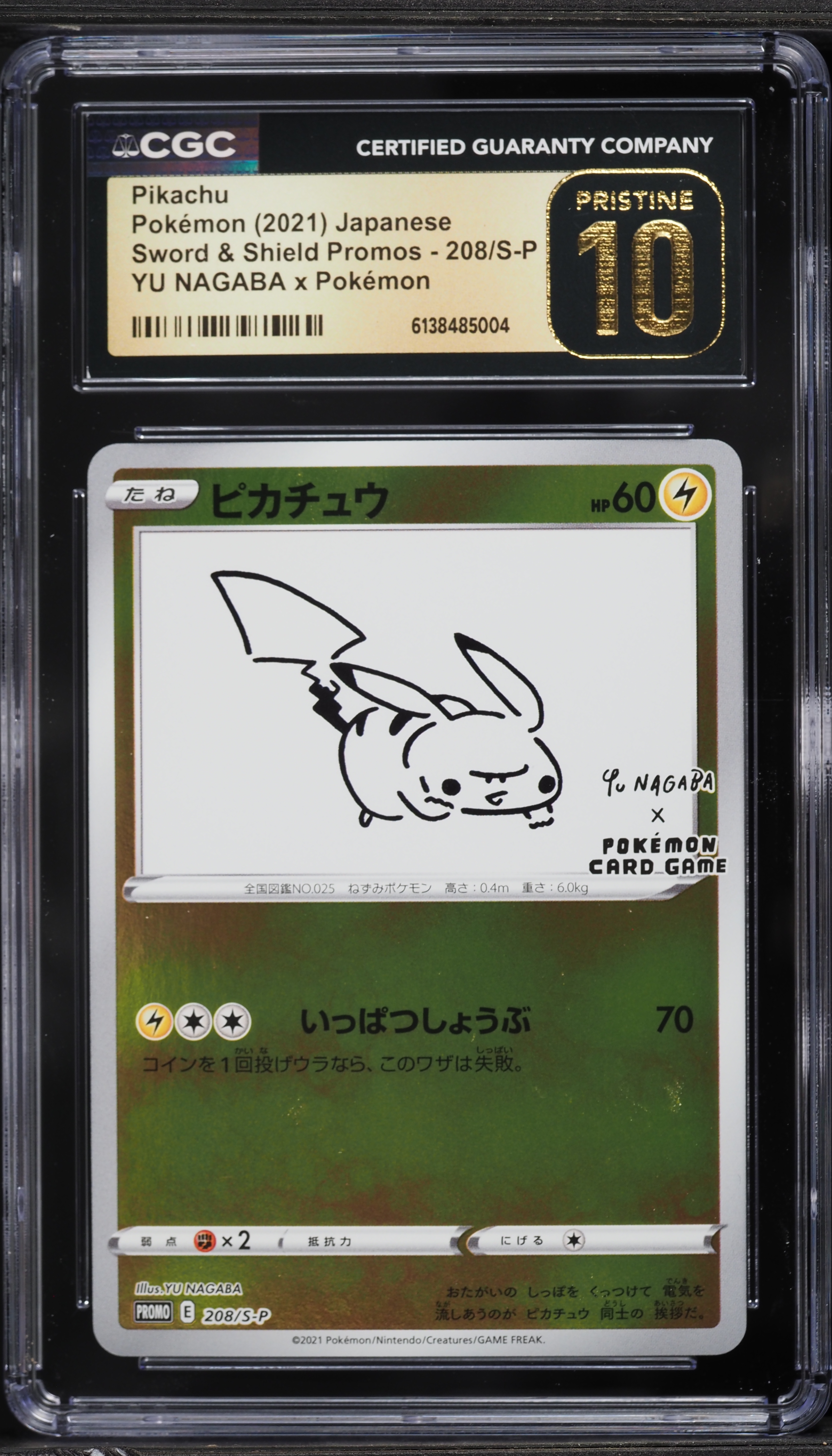 2021 Pokemon Japanese Sword & Shield Promo Yu Nagaba X PCG Pikachu