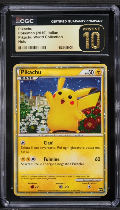 2010 Pokemon German Pikachu World Promo Holo Pikachu PSA 10 GEM