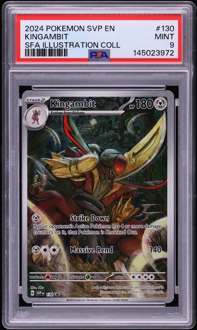 2024 Pokemon SV Promo Shrouded Fable Illustration Collection Full Art Kingambit #130 PSA 9 MINT