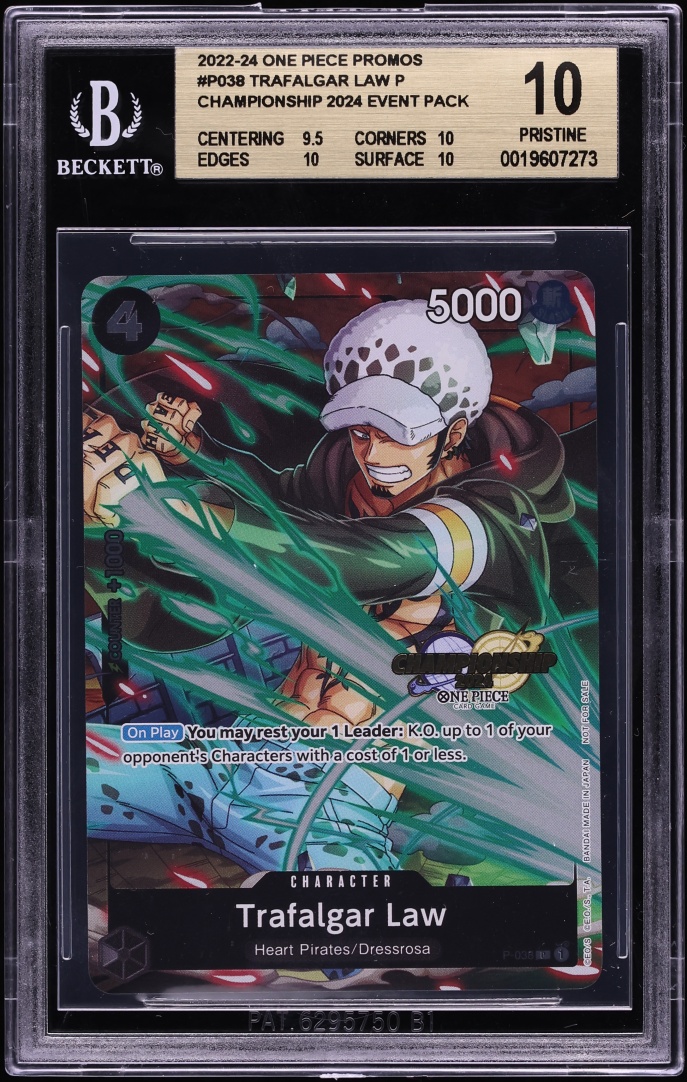2022 One Piece Promo Championship Trafalgar Law #P-038 BGS 10