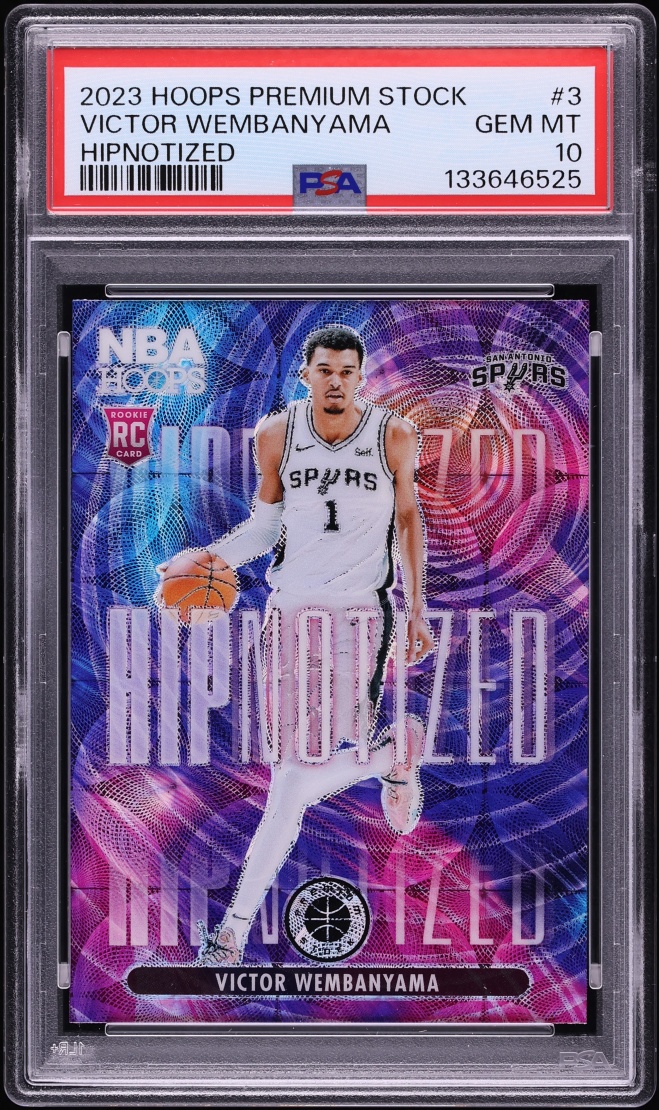 2023 Hoops Premium Stock Hipnotized Victor Wembanyama ROOKIE #3 PSA 10 GEM MINT