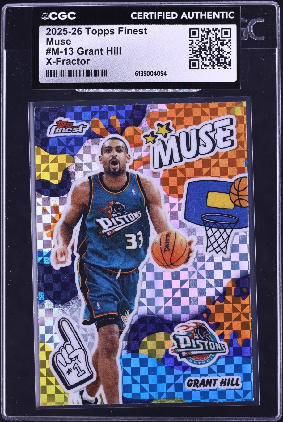 2025 Finest Muse Xfractor Grant Hill #M-13 CGC AUTH