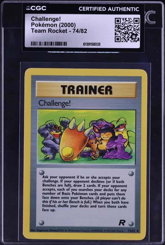 2000 Pokemon Team Rocket Challenge! #74 CGC AUTH