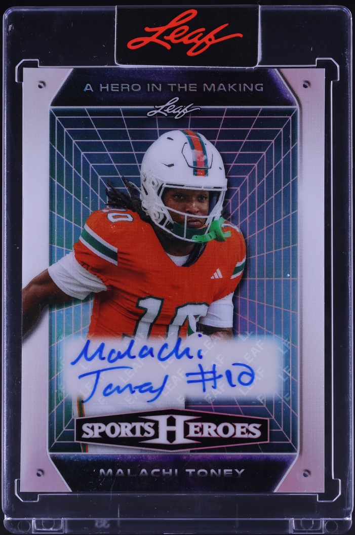 2026 Leaf Sports Heroes A Hero In The Making Silver Prismatic Malachi Toney ROOKIE AUTO 9/9 #1