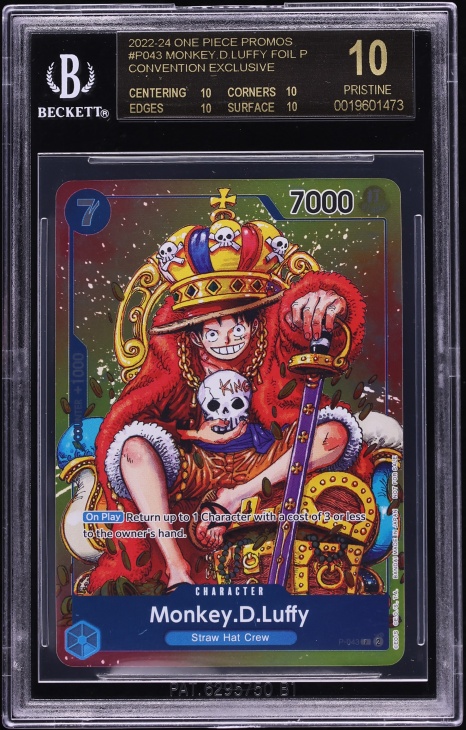 2022 One Piece Promo Convention Exclusive Foil Monkey D. Luffy #P-043 BGS 10 PRISTINE