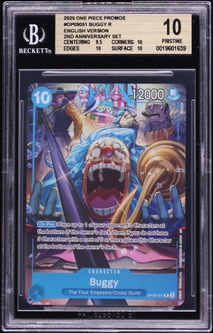 2025 One Piece 2nd Anniversary Set Leader Buggy #OP09-042 PSA 10