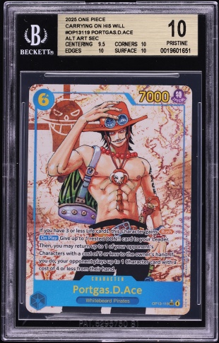 2025 One Piece Japanese Carrying On His Will Alt Art Portgas D
