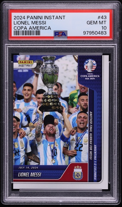 2024 Panini Instant Conmebol Copa America Lionel Messi /12674 #43 PSA 10 GEM MINT